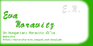 eva moravitz business card